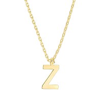 Pavoi 14K Yellow Gold Plated Initial Necklace Letter Necklaces For Women Z Initial