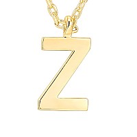 Pavoi 14K Yellow Gold Plated Initial Necklace Letter Necklaces For Women Z Initial