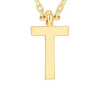 Pavoi 14K Yellow Gold Plated Initial Necklace Letter Necklaces For Women T Initial