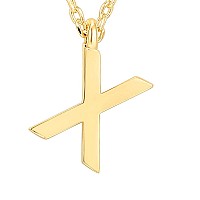 Pavoi 14K Yellow Gold Plated Initial Necklace Letter Necklaces For Women X Initial