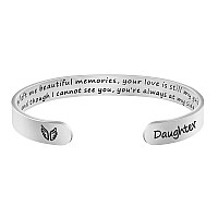 Joycuff In Memory Of Gifts For Loss Of Daughter Memorial Jewelry Sympathy Bracelet Secret Message Engraved Grief Bereavement Gif