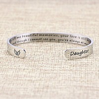 Joycuff In Memory Of Gifts For Loss Of Daughter Memorial Jewelry Sympathy Bracelet Secret Message Engraved Grief Bereavement Gif