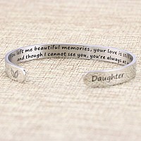 Joycuff In Memory Of Gifts For Loss Of Daughter Memorial Jewelry Sympathy Bracelet Secret Message Engraved Grief Bereavement Gif