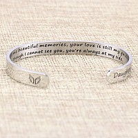 Joycuff In Memory Of Gifts For Loss Of Daughter Memorial Jewelry Sympathy Bracelet Secret Message Engraved Grief Bereavement Gif