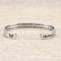 Joycuff Memorial Gifts For Loss Of Husband Jewelry Sympathy Bracelet Secret Message Engraved Grief Bereavement Gifts For Women