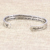 Joycuff Memorial Gifts For Loss Of Husband Jewelry Sympathy Bracelet Secret Message Engraved Grief Bereavement Gifts For Women