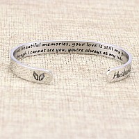 Joycuff Memorial Gifts For Loss Of Husband Jewelry Sympathy Bracelet Secret Message Engraved Grief Bereavement Gifts For Women