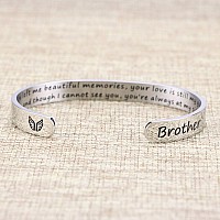 Joycuff In Memory Of Gifts For Loss Of Brother Memorial Jewelry Sympathy Bracelet Secret Message Engraved Grief Bereavement Gift