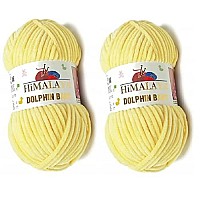 Himalaya Dolphin Baby Yarn 100 Micropolyester Lot Of 2 Skn 264 Yards 2X100Gram Super Bulky 6 Baby Chenille Yarn 80302