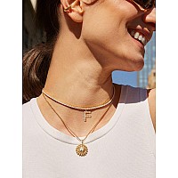 Letter E Necklaces For Women 14K Gold Plated Cubic Zirconia Initial Choker Tennis Chain Necklace