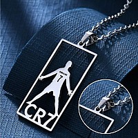 Comtrude Cr7 Pendant Football Star No7 Necklace Pendant Silver Premium Stainless Steel Football Necklace With Ochain