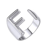 Keystyle Initial F Statement Ring White Gold Letter Rings For Women