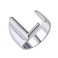 Letter L Large Statement Rings For Women Silver Initial Harry Style Rings With Gift Box