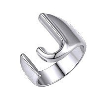 Keystyle Statement Initial Rings J Chunky Bold Big Letter Name Alphabet Signet Rings