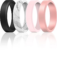 Thunderfit Silicone Rings For Men Bevelled 6Mm Wide Black Grey Camo Light Pink Mix Rose Gold Size 758 182Mm