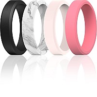 Thunderfit Silicone Rings For Men Bevelled 6Mm Wide Black Grey Camo Whitepink Faint Red Size 859 189Mm