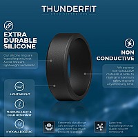 Thunderfit Silicone Rings For Men Bevelled 75Mm Wide Black Dark Grey Dark Blue Dark Green Size 657 173Mm