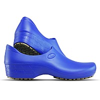 Sticky Nursing Shoes Women Chefs Kitchen Nurses Clogs For Work Waterproof Non Slip Royal Blue 85