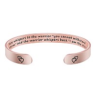 Joycuff Women Empowerment Calm Gift For Her Inspirational Christmas Bangle Fate Whispers To The Warrior You Cannot Withstand The