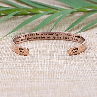 Joycuff Women Empowerment Calm Gift For Her Inspirational Christmas Bangle Fate Whispers To The Warrior You Cannot Withstand The