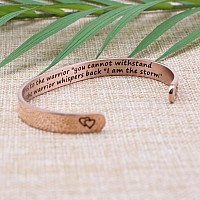 Joycuff Women Empowerment Calm Gift For Her Inspirational Christmas Bangle Fate Whispers To The Warrior You Cannot Withstand The