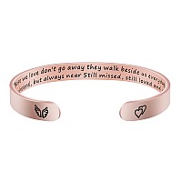 Joycuff Memorial Gift For Her Motivating Jewelry Those We Love Dont Go Away They Walk Beside Us Everyday Stainless Steel Bracel