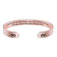 Joycuff Gifts For Women Best Friends Friendship Bracelet Jewelry Rose Gold Stainless Steel Inspire Jewelry Good Friends Are Like