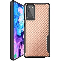 Carbon Fiber Pattern Slim Case Compatible With Samsung Galaxy Note 20 Shockproof 10Ft Drop Tested Wireless Charging Compatible