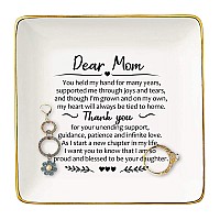 Gifts For Mother Of The Bride Dear Momyou Held My Hand For Many Years Ceramic Jewelry Holder Ring Dish Trinket Box Tray T