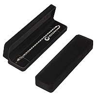 Leture 2 Pieces Long Velvet Jewelry Chain Necklace Gift Box Set Bracelet Storage Case Jewellry Display Box For Wedding Engage