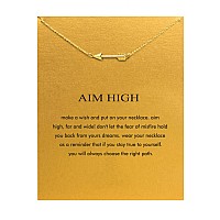 Baydurcan Arrow Necklace Arrow Pendant Chain Necklace With Message Card Gift Card