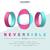 Thunderfit Silicone Wedding Rings Men Women Reversible 6Mm Width 2Mm Thick Rosepinkwhite Rosepinkteal Rosegoldpearl