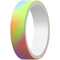 Thunderfit Silicone Wedding Rings Men Women Reversible 6Mm Width 2Mm Thick Whiterainbow Size 758 182Mm