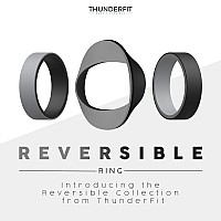 Thunderfit Silicone Wedding Rings Men Women Reversible 6Mm Width 2Mm Thick Blackgrey Size 9510 198Mm