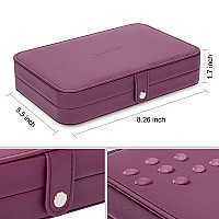 Landici Small Jewelry Box For Women Girls Pu Leather Travel Jewelry Organizer Case Portable Mini Jewellery Storage Holder Disp