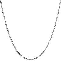 Argento Reale Authentic 925 Sterling Silver Box Chain Necklace Silver Box Link Necklace Sterling Silver Chain 1630 Inch Made