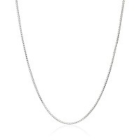 Argento Reale Authentic 925 Sterling Silver Box Chain Necklace Silver Box Link Necklace Sterling Silver Chain 1630 Inch Made