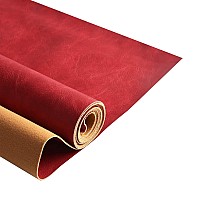 Soft Pu Leather Upholstery Fabric 12Mm Thick Upholstery Leather Distressed Bark Fabricred36X54