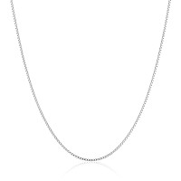 Argento Reale Authentic 925 Sterling Silver Box Chain Necklace Silver Box Link Necklace Sterling Silver Chain 1630 Inch Made