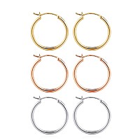 M Mooham Small Gold Hoop Earrings For Women 14K Gold Plated 925 Sterling Silver Post Hypoallergenic Chunky Mini Hoops Earrings