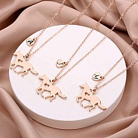 Horse Jewelry For Girls 1012 Girls Teens Horse Necklace On An 16 Cable Chain With A 25 Extender Stainless Steel Kids Hear