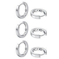 Micuco Small Hoop Earrings For Women 3 Pairs Silver Hoop Huggie Earrings For Men Tiny Huggie Hoop Earrings Set Hypoallergenic