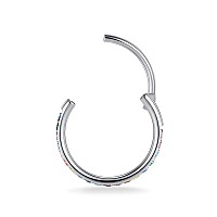 Funlmo 20G Nose Ring Hoop 8Mm Septum Jewelry Septum Ring Septum Clicker Surgical Steel Cartilage Earring Hoop Helix Daith Earrin