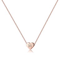 Turandoss W Initial Necklace For Girls Jewelry Heart Letter Necklace Gifts For Teen Girls Initial Necklace Girls Teens Jewelry