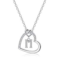 M Mooham Initial Necklaces For Women Silver M Necklace For Girls Necklaces For Teen Girls Initial Necklace Jewelry For Teen Gir