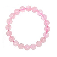 Adabele Real Natural Pink Rose Quartz Gemstone Beaded Bracelet 8 Inch Stretch Chakras Healing Crystal Stone Jewelry Women Men Mo