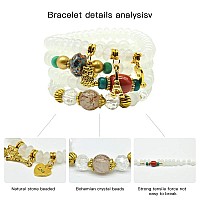 Bohemian Bracelet Sets For Women 6 Sets Stackable Stretch Bracelets Multicolor Boho Jewelry For Women Hippie Bracelets Dainty