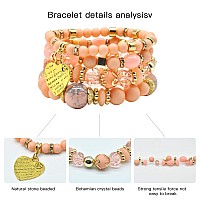 Bohemian Bracelet Sets For Women 6 Sets Stackable Stretch Bracelets Multicolor Boho Jewelry For Women Hippie Bracelets Dainty