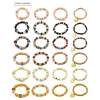 Bohemian Bracelet Sets For Women 6 Sets Stackable Stretch Bracelets Multicolor Boho Jewelry For Women Hippie Bracelets Dainty