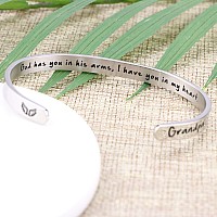 Joycuff Memorial Bracelet For Loss Of Grandpa Grandfather Sympathy Gifts For Granddaughter Grandson Bereavement Bangel In Memory